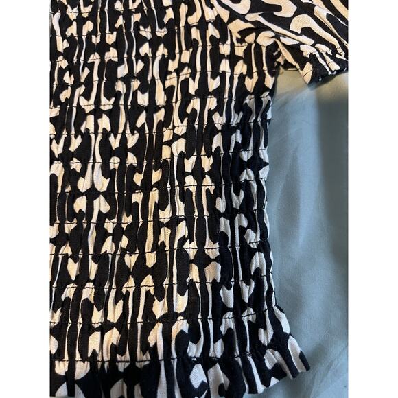 Monteau Linen Blend Crop Top Black & White Women's Medium BNWT! - Picture 6 of 9